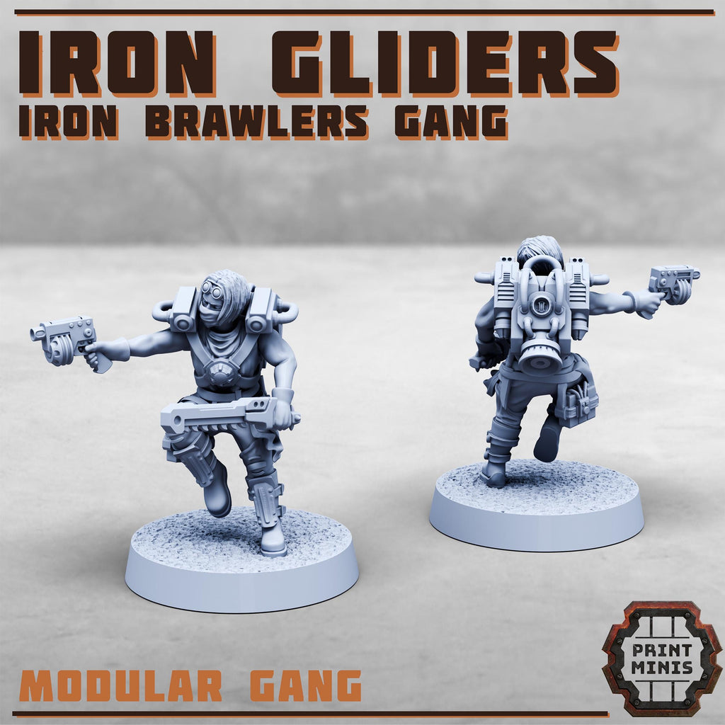 Image of the set of Iron Brawlers - x8 Iron Gliders - by Seaside Crow