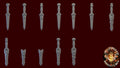Image of the set of Hydra Legion - x12 Ceremonial Daggers Set - by Seaside Crow