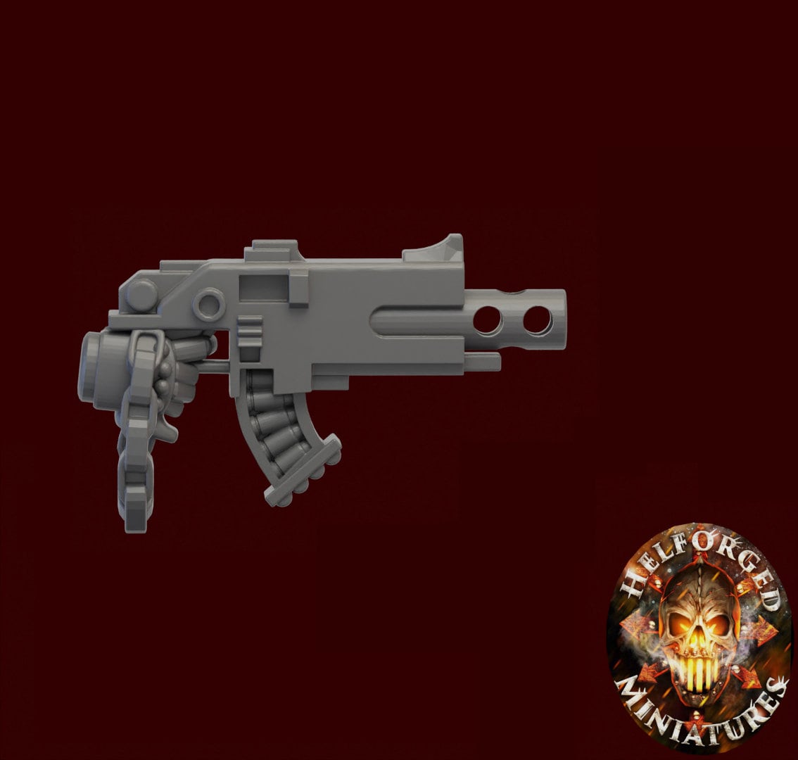 Image of the set of Legion of Carnage - 5x Chained Boltguns - by Seaside Crow