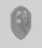 Image of the set of Aeternum Crusaders - 5x Shields - by Seaside Crow