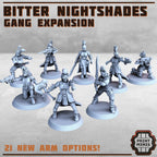 Image of the set of Bitter Nightshades - 8x Female Gangers 3 - by Seaside Crow