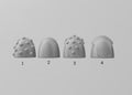 Image of the set of Heresy Bits - 5x Plain Shoulder Pads - by Seaside Crow