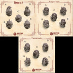 Image of the set of Crimson Lords - x5 Helmets & Heads - by Seaside Crow