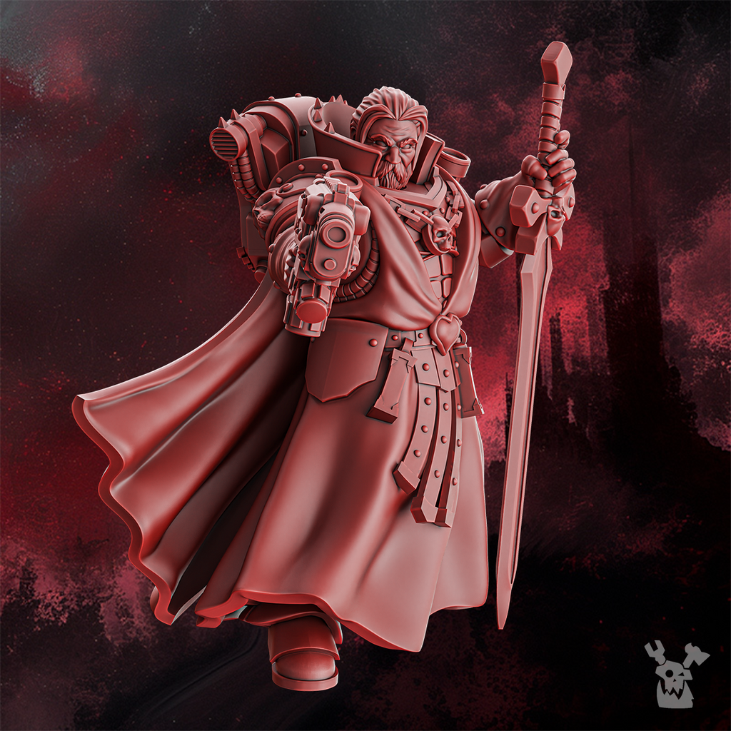 Image of the set of Crimson Wings Marines - Great Curathor Mathias - by Seaside Crow