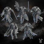 Image of the set of Battle Sisters - 5x Jet Pack Retribution Angels (Pre-Assembled) - by Seaside Crow