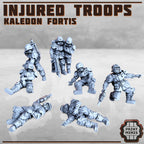 Image of the set of Kaledon Fortis - x8 Injured Troops - by Seaside Crow