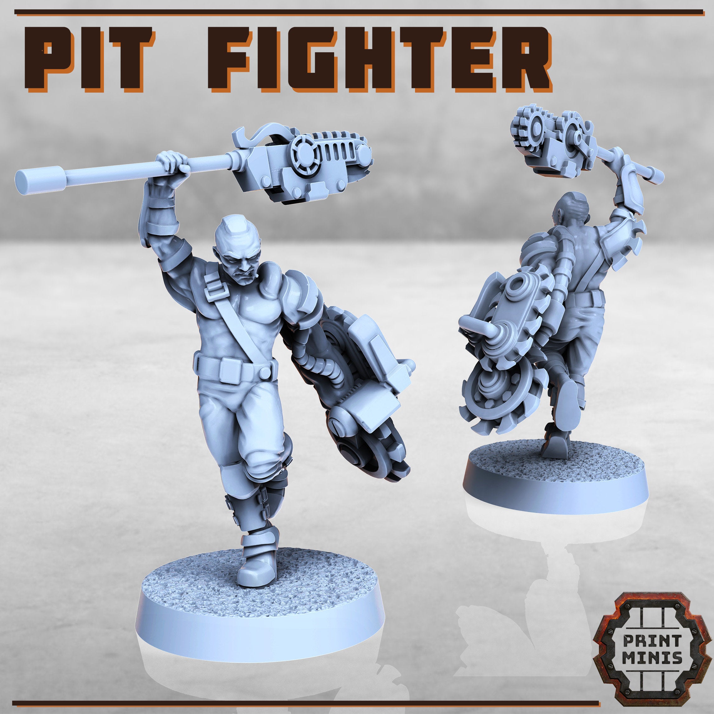 Image of the set of Stack City - Pit Fighter (Male) - by Seaside Crow