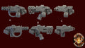 Image of the set of Heresy Bits - 5x Cataphractii Combi-Weapons - by Seaside Crow