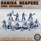 Image of the set of Corpse Reapers - 10x Cult Ganger Expansion 1 - by Seaside Crow