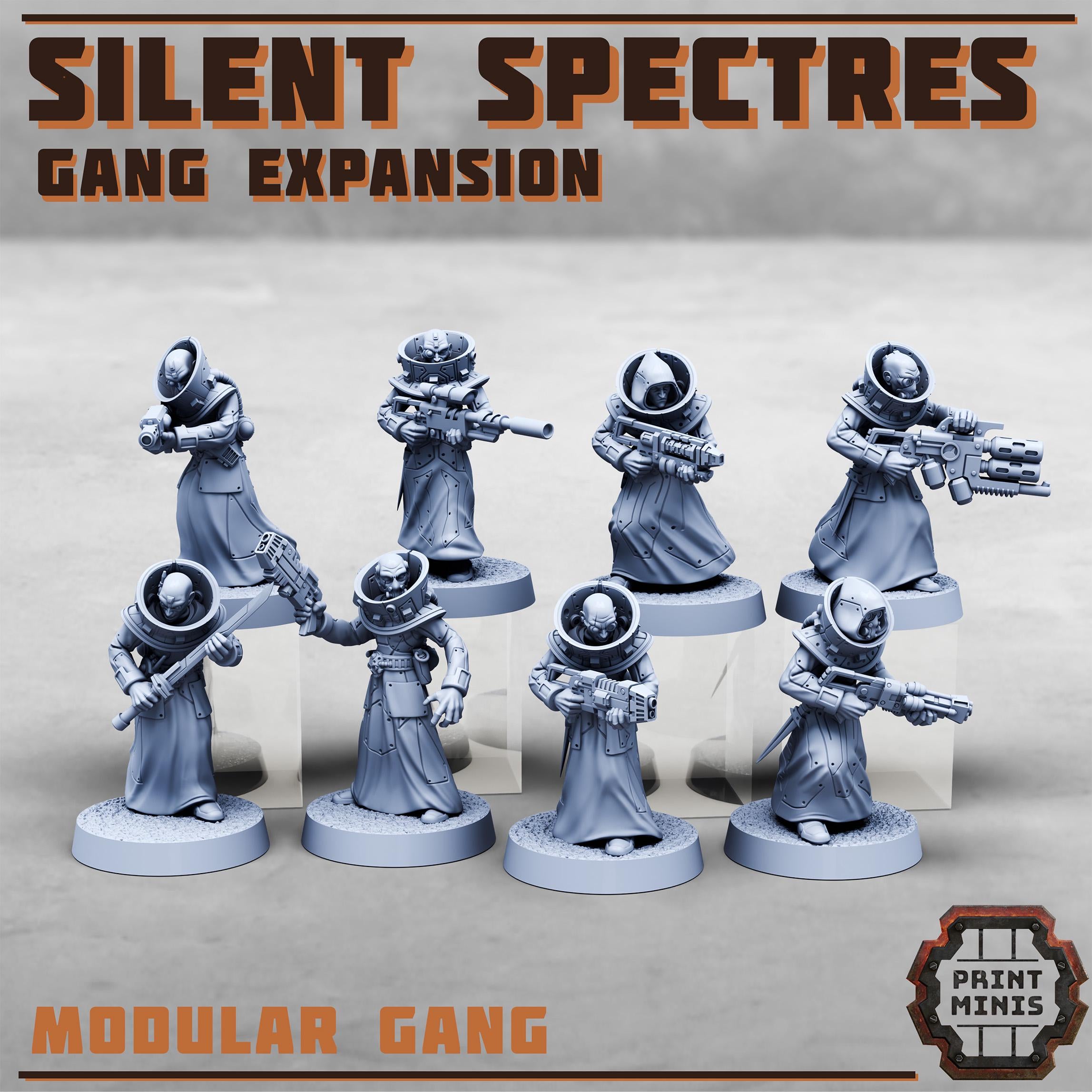 Image of the set of Silent Spectres - 8x Gang Expansion 1 - by Seaside Crow