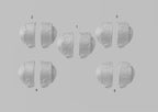 Image of the set of Scylla Legion - 5x Pairs of Scylla Destroyer Shoulder Pads - by Seaside Crow