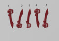 Image of the set of Lords of Carnage - 5x Falax Blades - by Seaside Crow
