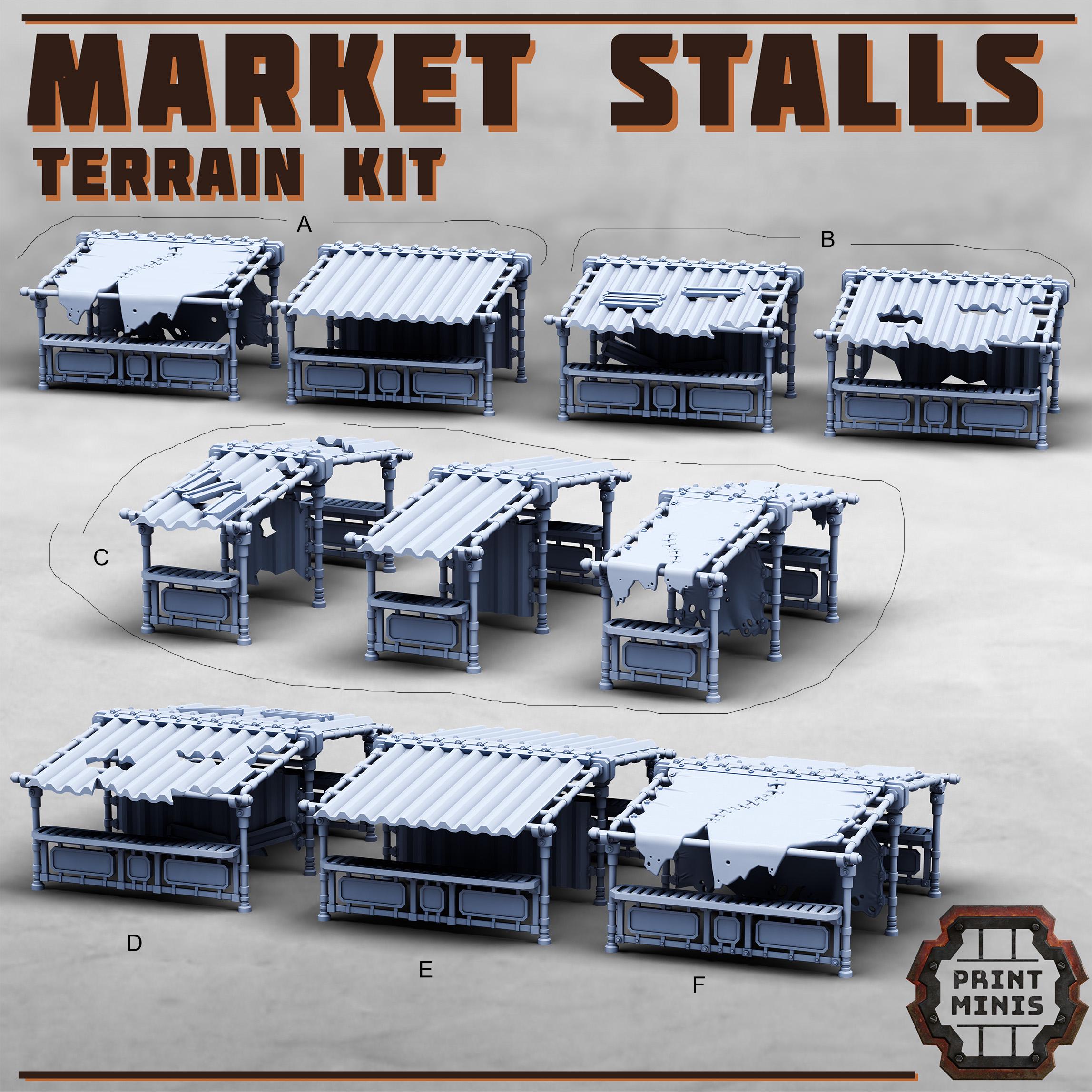 Image of the set of Stack City - Market Stalls - by Seaside Crow