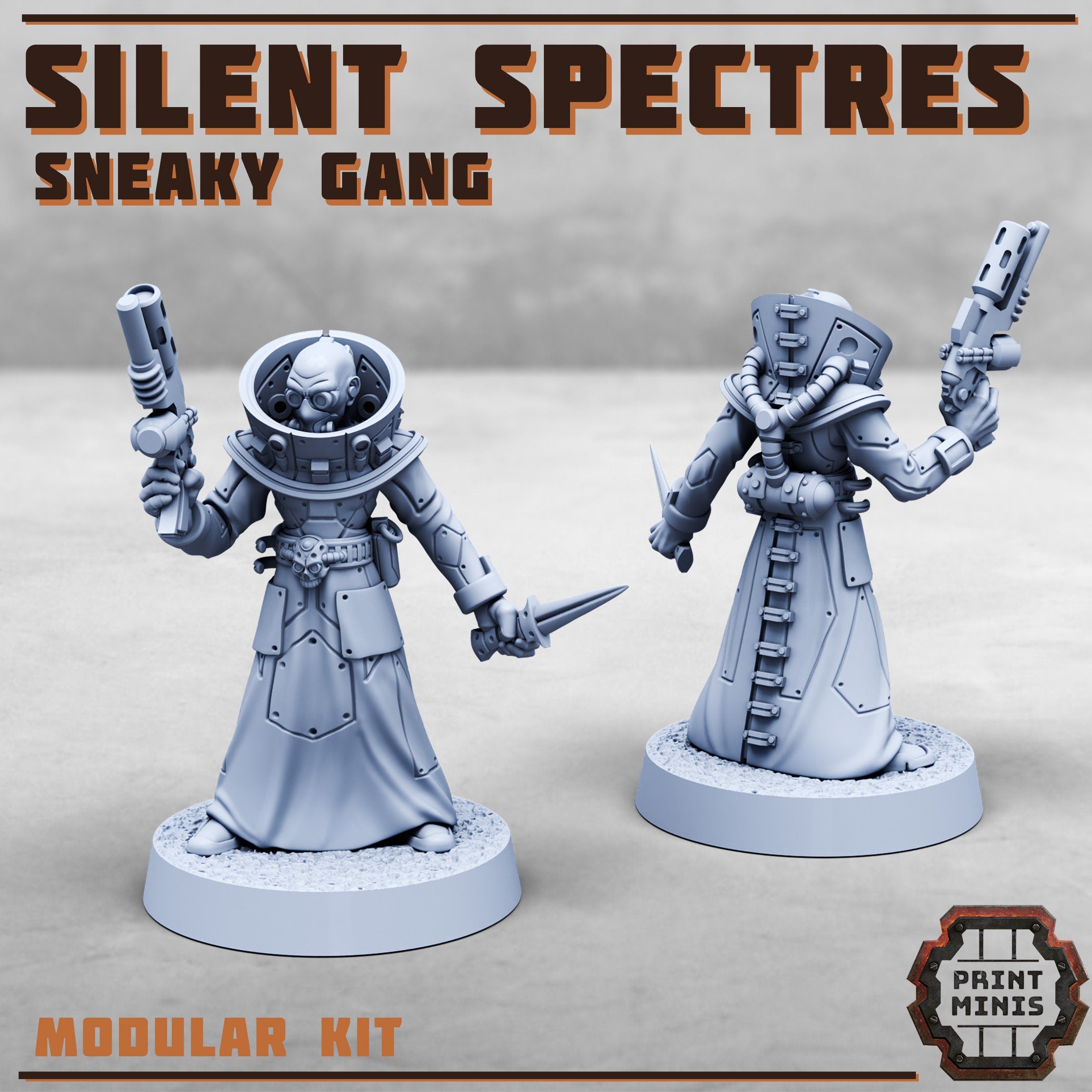 Image of the set of Silent Spectres - 8x Gangers - by Seaside Crow