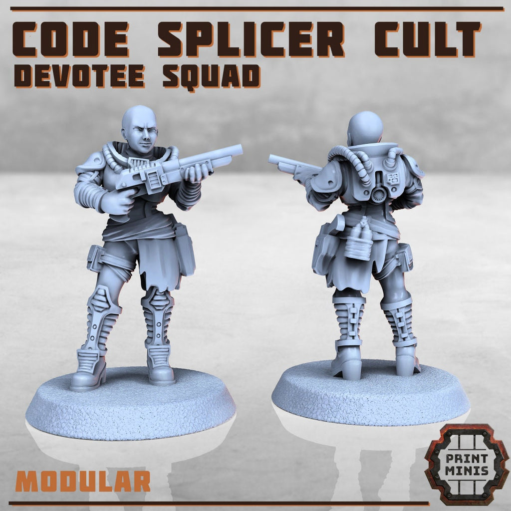 Image of the set of Code Splicer Cult - x10 Cultists - by Seaside Crow