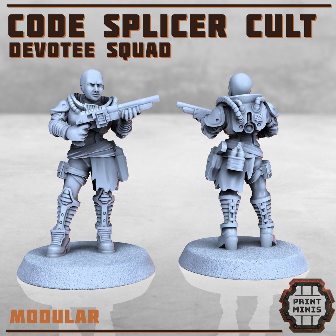 Image of the set of Code Splicer Cult - x10 Cultists - by Seaside Crow