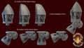 Image of the set of Heresy Bits - 5x of Bionic Arms - by Seaside Crow