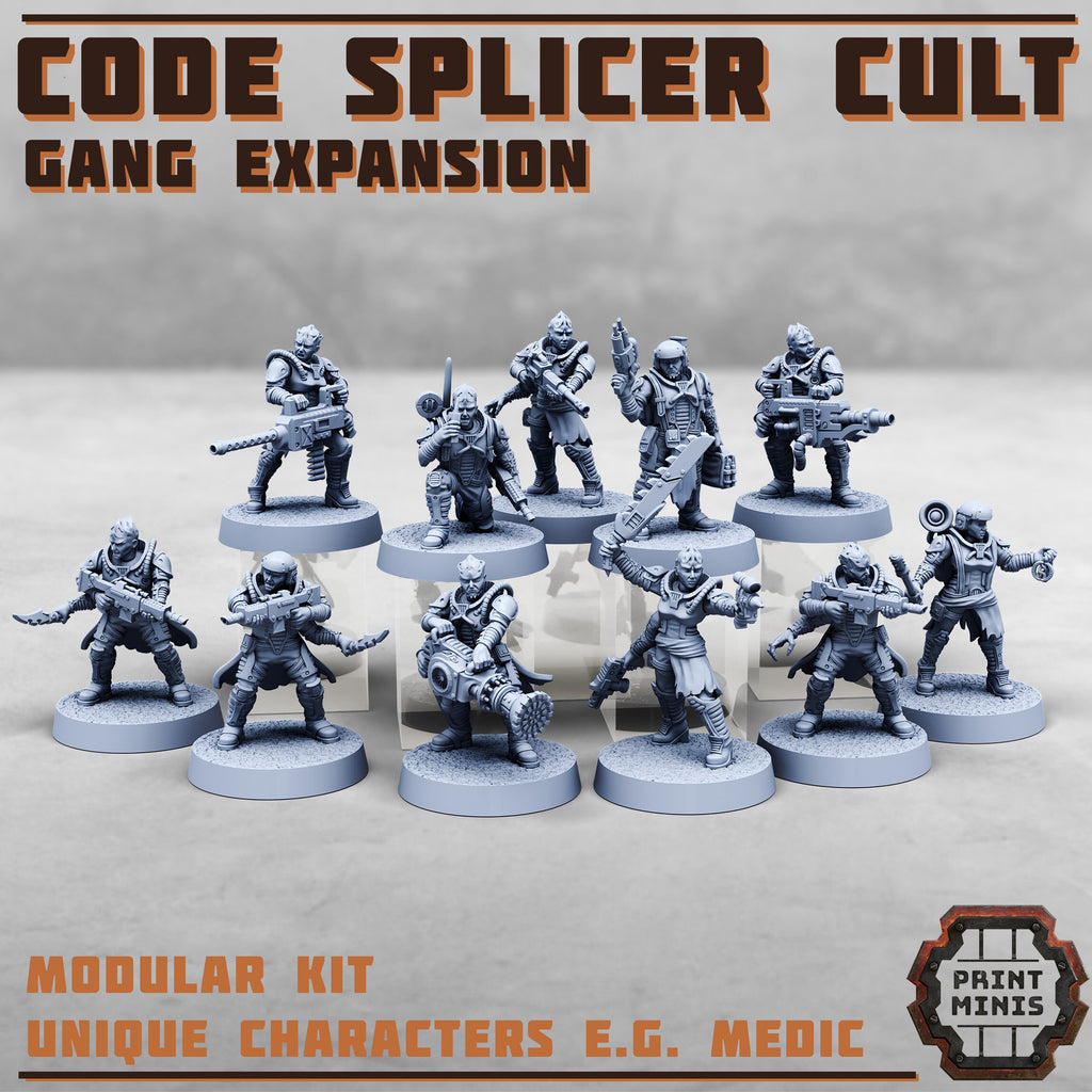 Image of the set of Code Splicer Cult - x11 Cultist Expansion 1 - by Seaside Crow