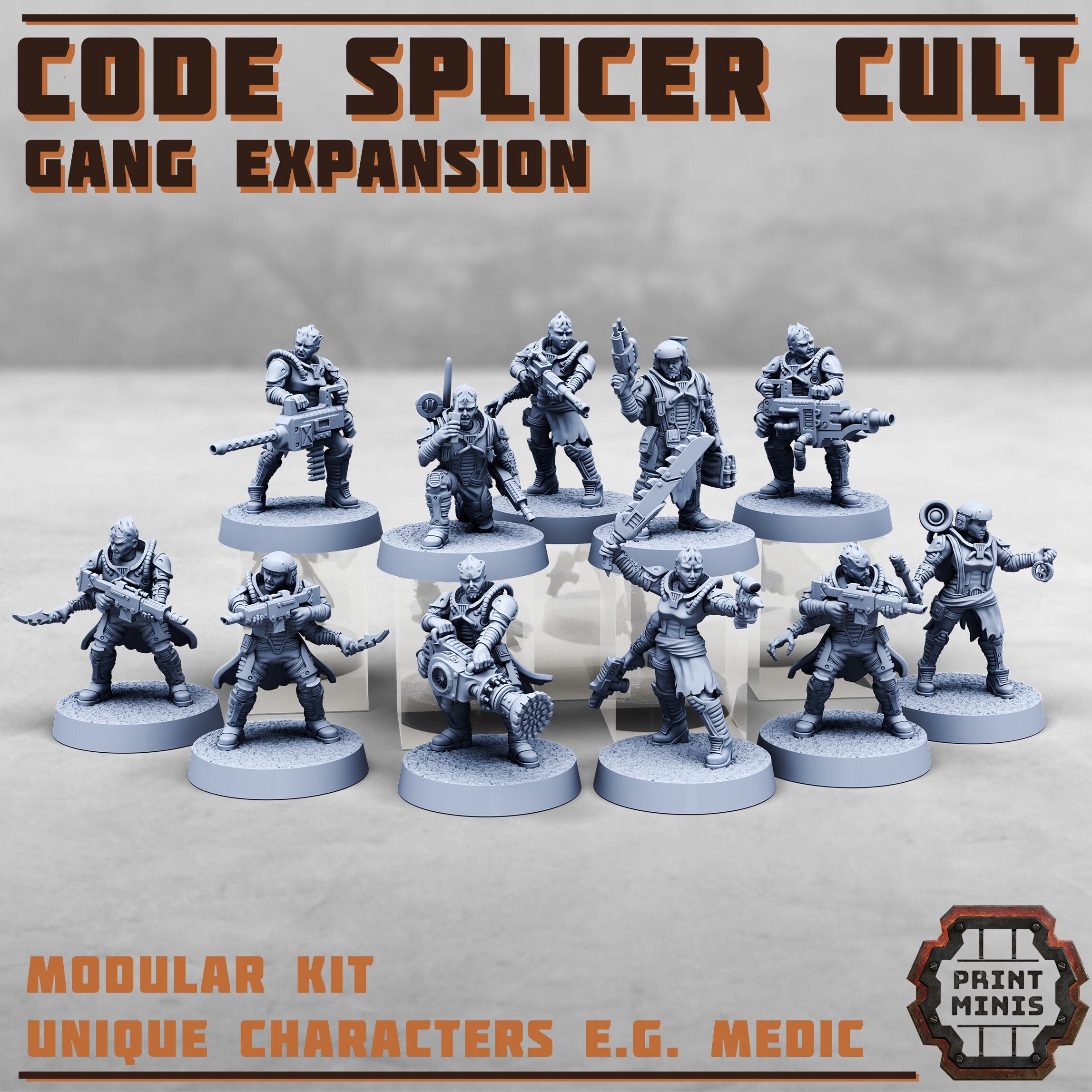 Image of the set of Code Splicer Cult - x11 Cultist Expansion 1 - by Seaside Crow