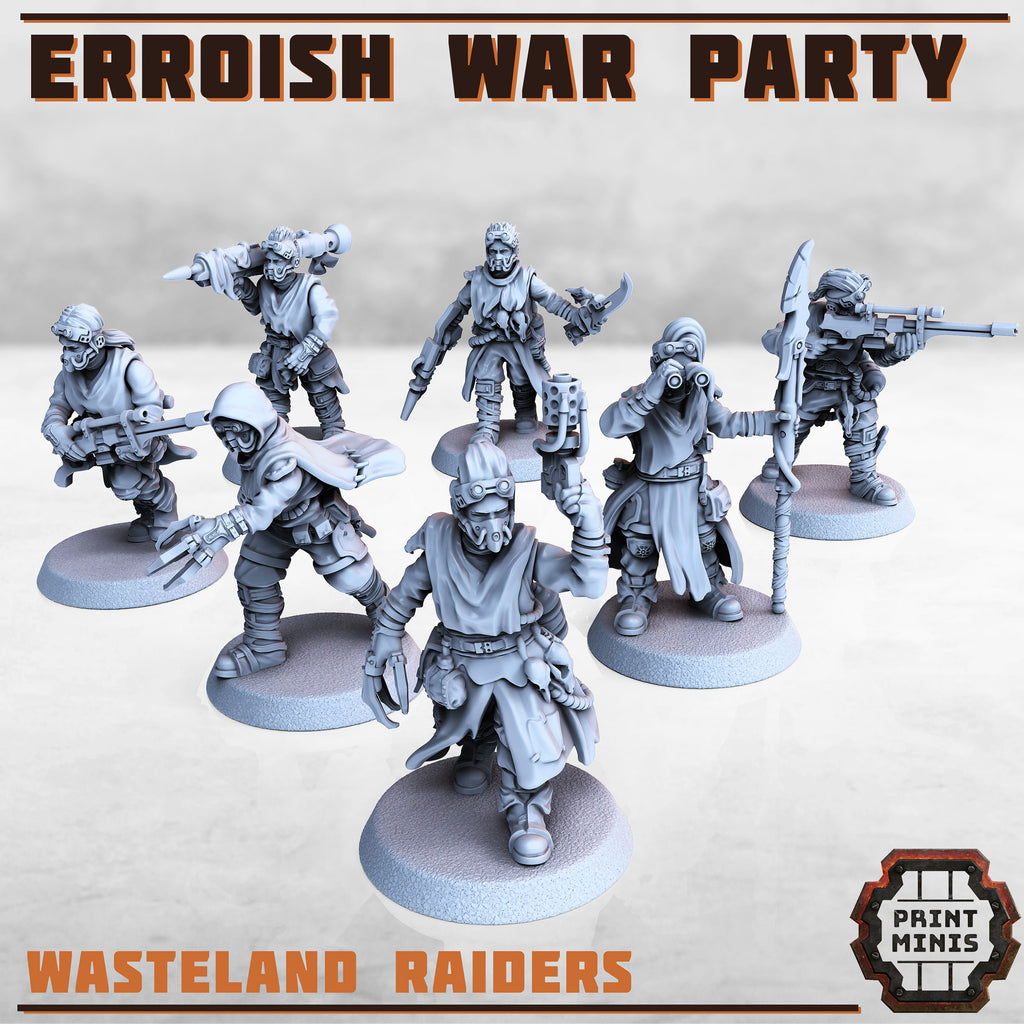 Image of the set of Erroish - x7 Wasteland Tribe War Party - by Seaside Crow