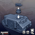 Image of the set of The Hippo - Light APC / Gun Tank - by Seaside Crow
