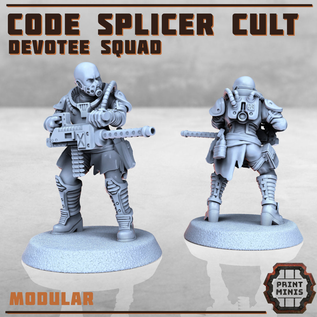 Image of the set of Code Splicer Cult - x10 Cultists - by Seaside Crow