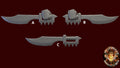 Image of the set of Heresy Bits - 5x Xiphos Trench Blades - by Seaside Crow