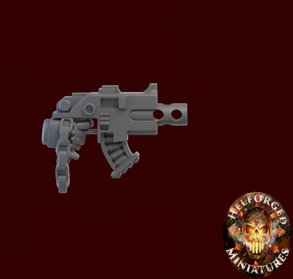 Image of the set of Legion of Carnage - 5x Chained Bolt Pistols - by Seaside Crow