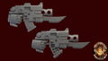 Image of the set of Heresy Bits - 5x Phobos Bolt Pistols (Bayonet) - by Seaside Crow