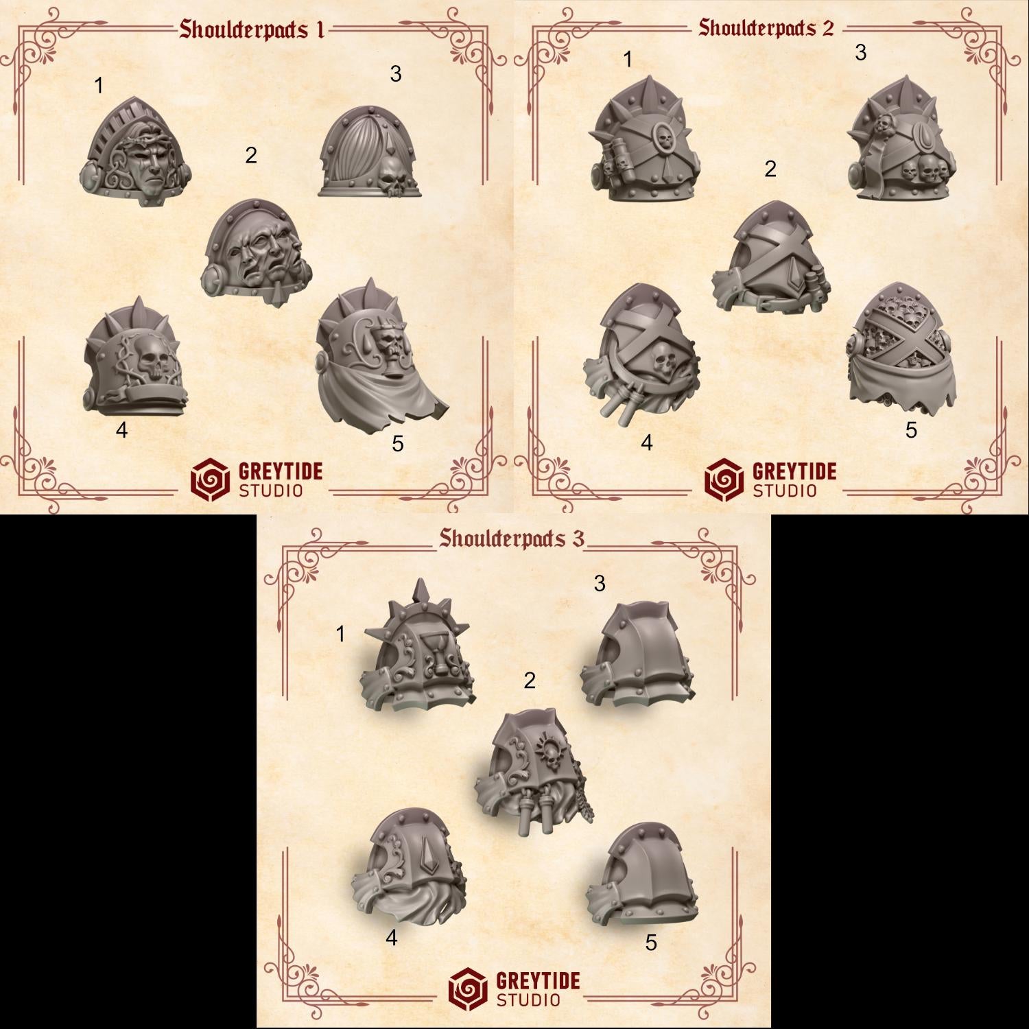 Crimson Lords - x5 Shoulder Pads