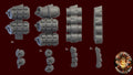 Image of the set of Heresy Bits - 8x Grenade & Shotgun Belts - by Seaside Crow