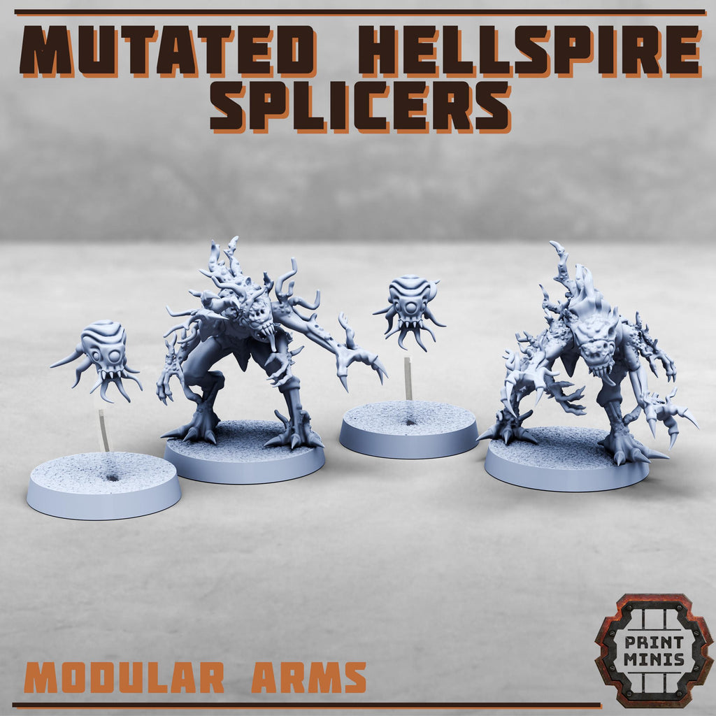 Image of the set of Stack City - x4 Mutated Hellspire Splicers - by Seaside Crow