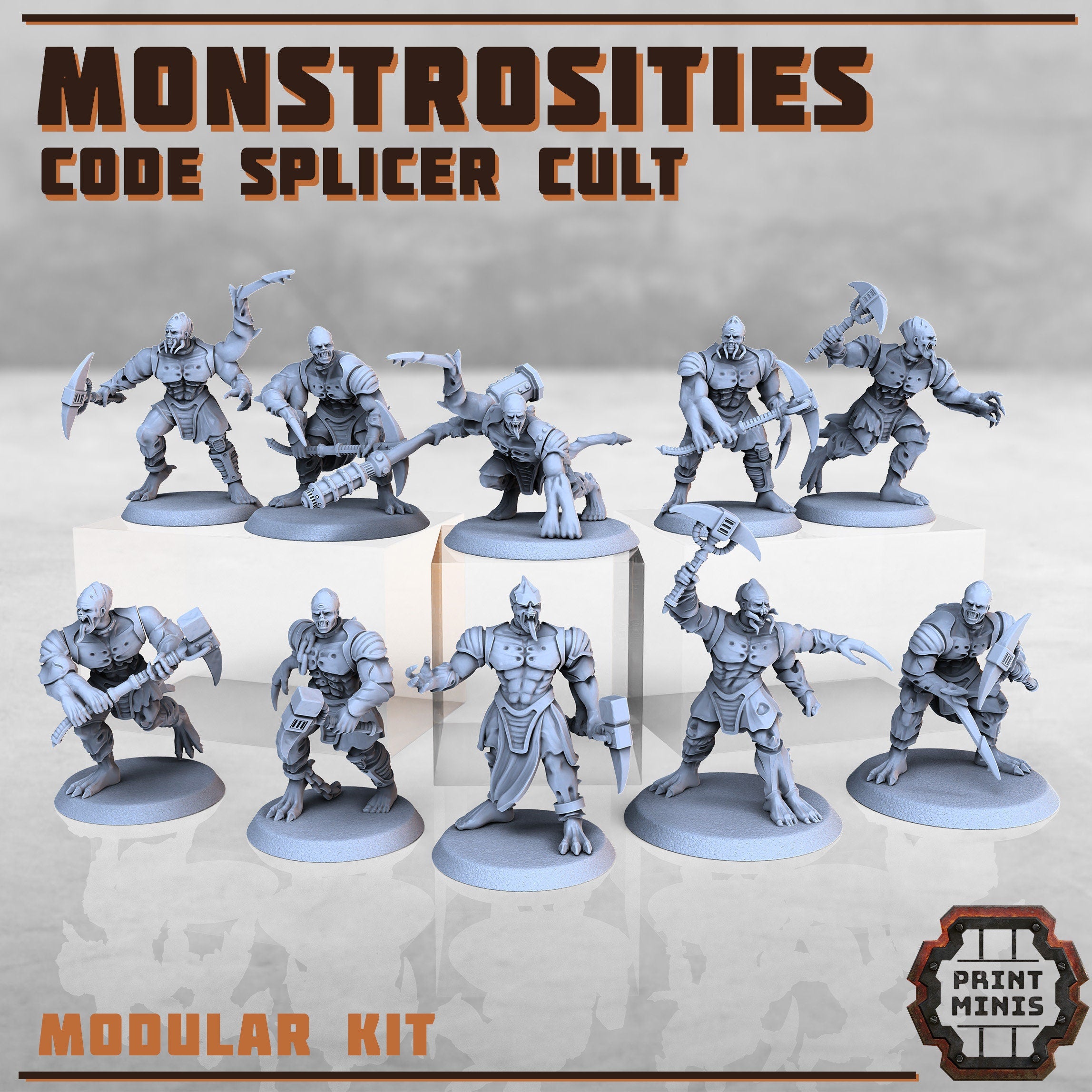 Image of the set of Code Splicer Cult - x10 Monstrosities - by Seaside Crow
