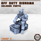 Image of the set of Kaledon Fortis - Off Duty Diorama - by Seaside Crow
