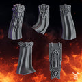 Image of the set of Grimdark Bits - 5x Knight Belt Decors - by Seaside Crow
