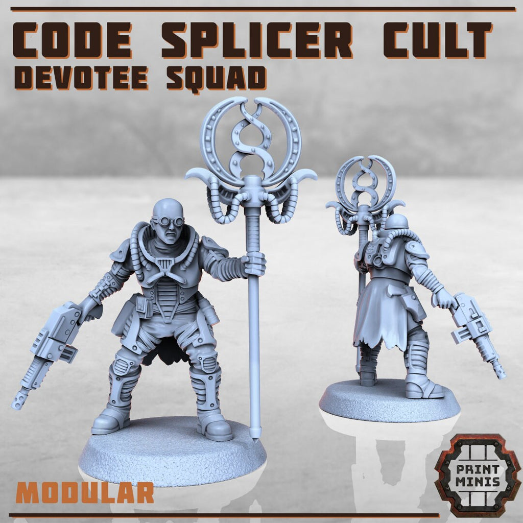 Image of the set of Code Splicer Cult - x10 Cultists - by Seaside Crow