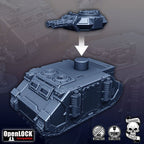 Image of the set of The Hippo - Light APC / Gun Tank - by Seaside Crow