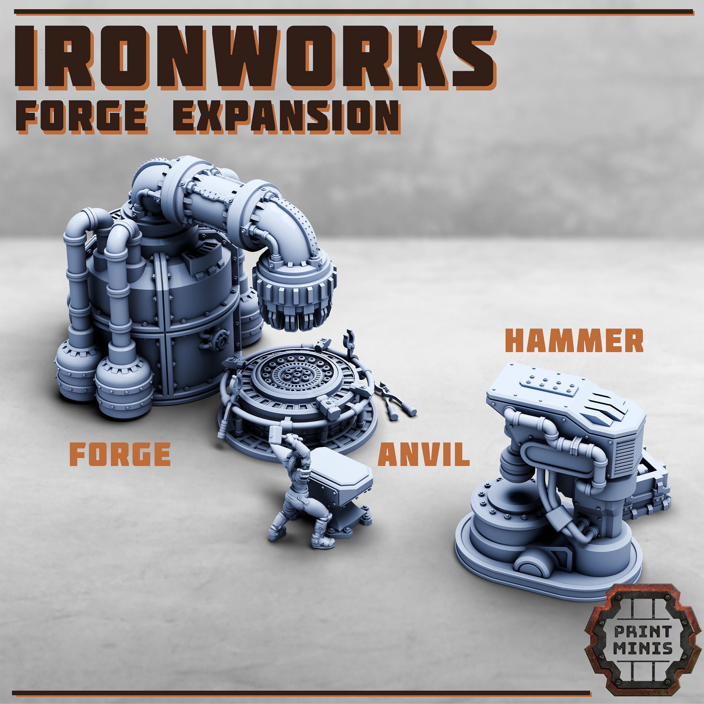 Image of the set of Stack City - Ironworks Forge Expansion - by Seaside Crow