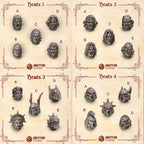 Image of the set of Crimson Lords - x5 Helmets & Heads - by Seaside Crow