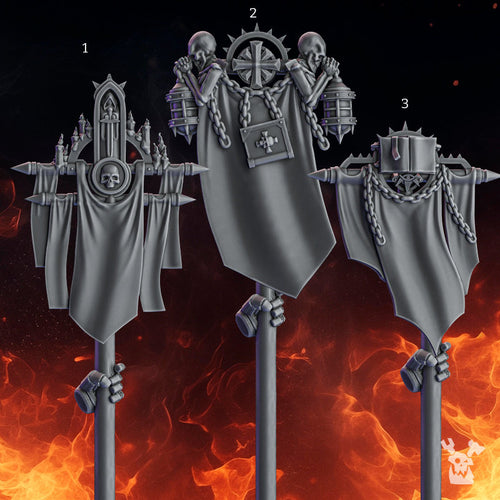 Image of the set of Aeternum Marines - 1x Aeternum Banner - by Seaside Crow