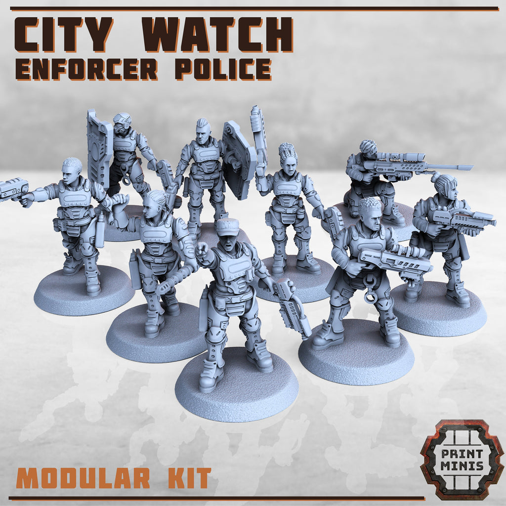 Image of the set of Stack City - 9x City Watch Troopers - by Seaside Crow