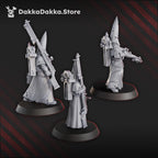 Image of the set of Pilgrims - Torquemada's Inquisition - 3x Novitiate of Asesino De Tanques - by Seaside Crow