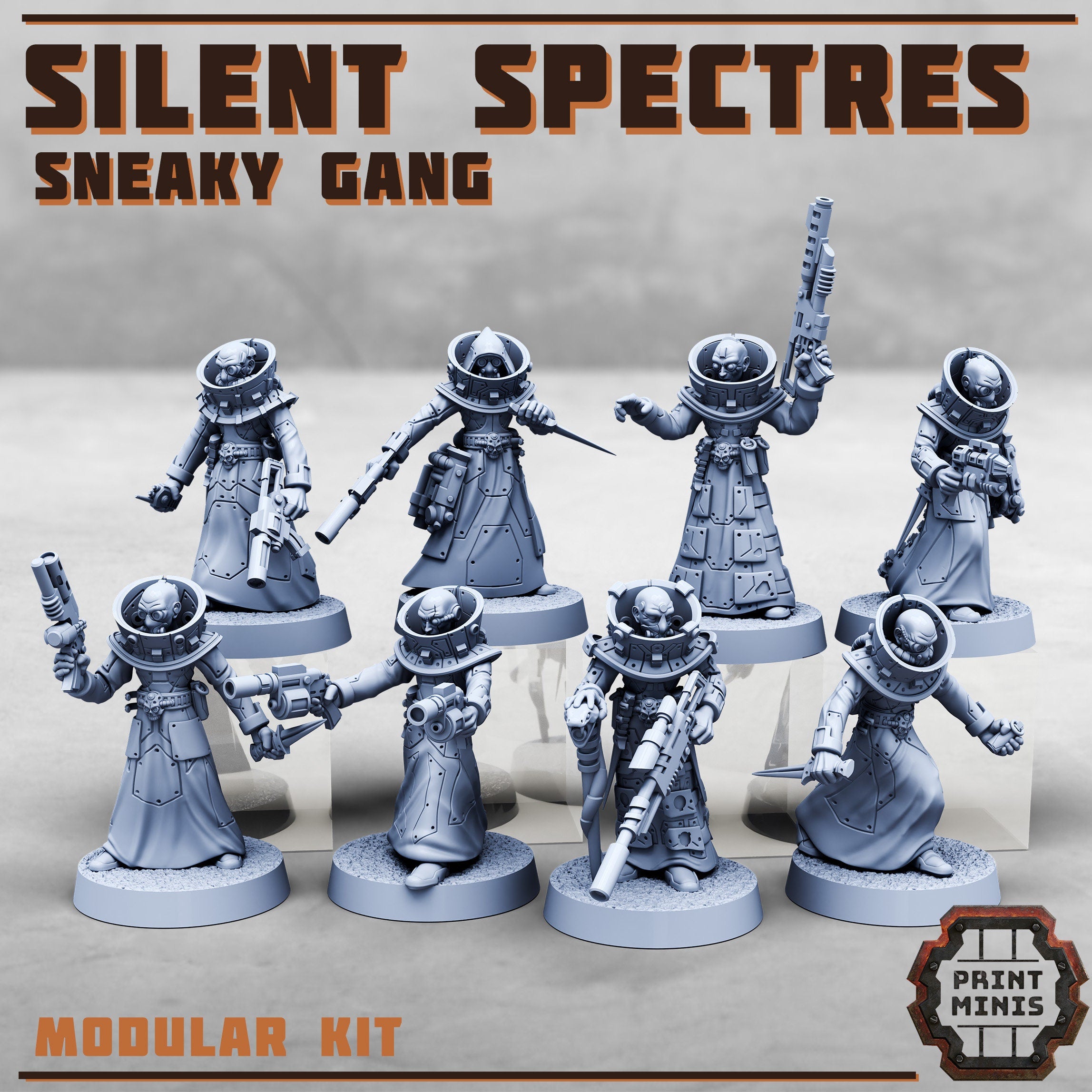 Image of the set of Silent Spectres - 8x Gangers - by Seaside Crow