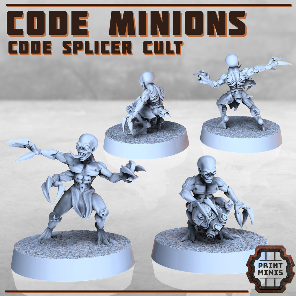 Image of the set of Code Splicer Cult - Code Father + 2x Minions - by Seaside Crow
