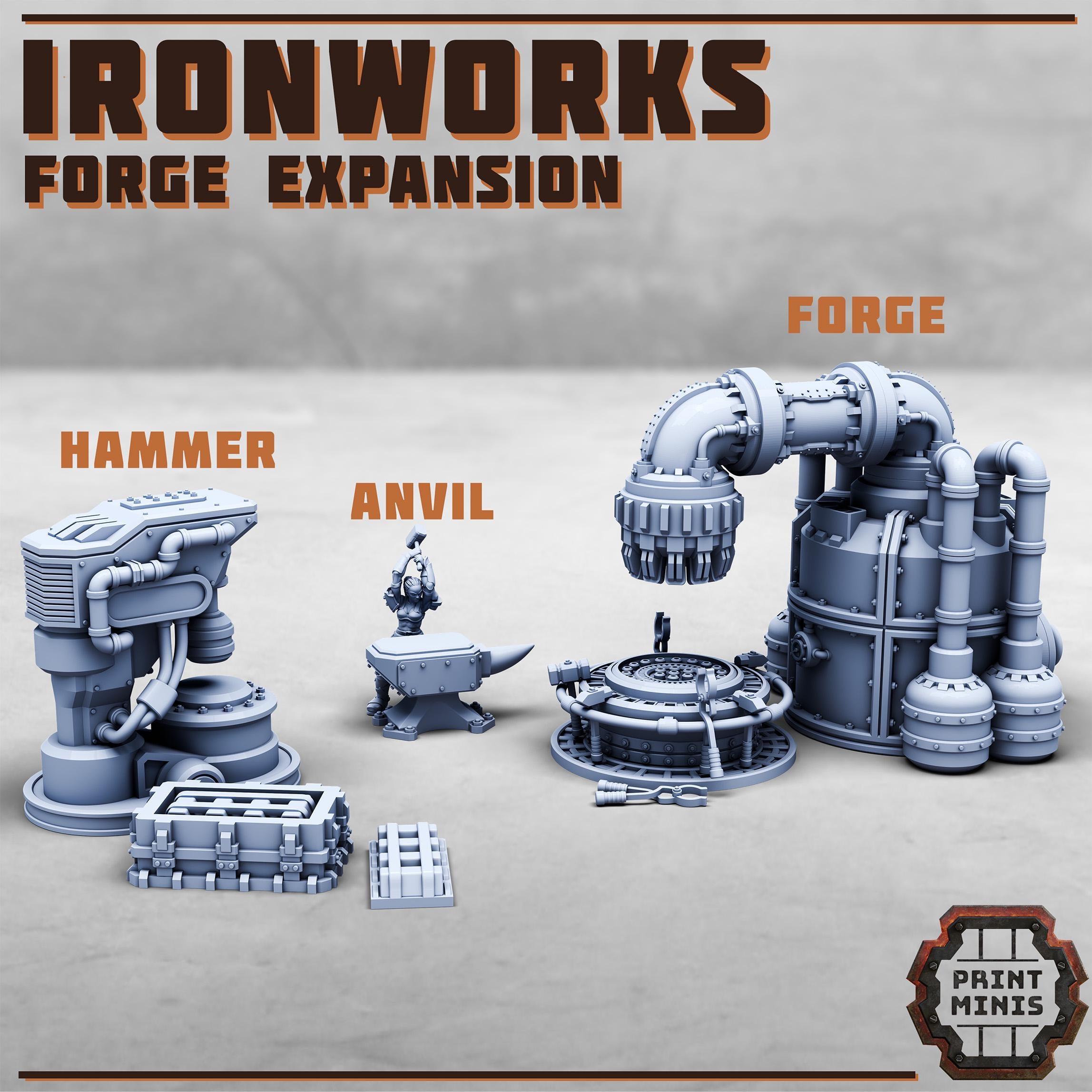 Image of the set of Stack City - Ironworks Forge Expansion - by Seaside Crow