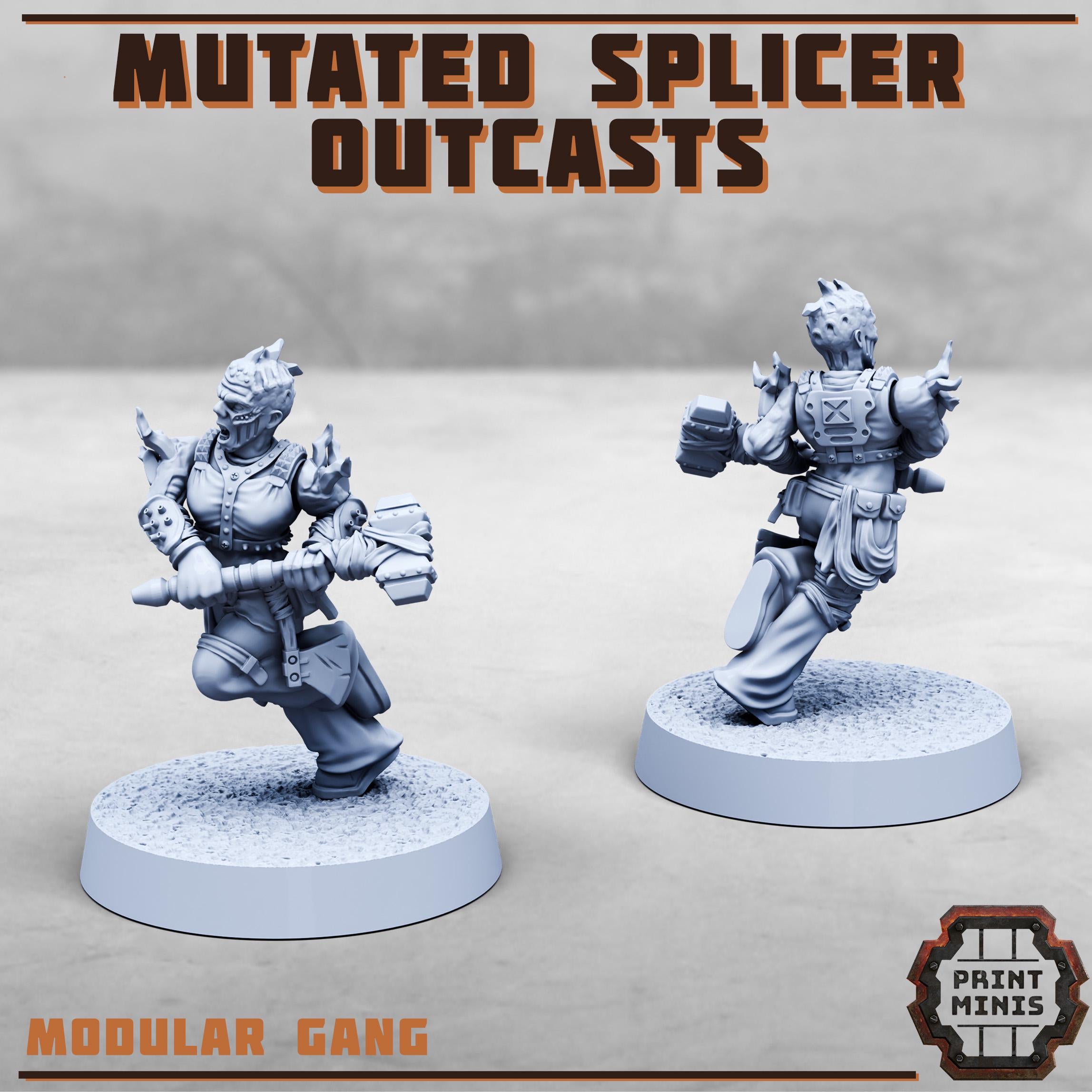 Image of the set of Stack City - 8x Mutated Splicer Outcasts - by Seaside Crow