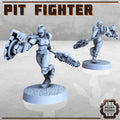 Image of the set of Stack City - Pit Fighter (Female) - by Seaside Crow
