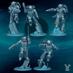 Image of the set of Scylla Legion - 5x Scylla Assault Squad (Pre-Assembled) - by Seaside Crow