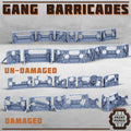 Image of the set of Stack City - Gang Barricades Terrain Kit - by Seaside Crow