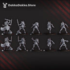 Image of the set of Machine Cult - 5x Persecutor Shredkeens (Pre-Assembled) - by Seaside Crow